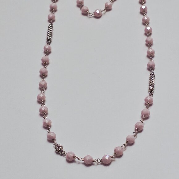 Lagos Pink Caviar Long Pink Ceramic Beaded Necklace - Picture 11 of 16